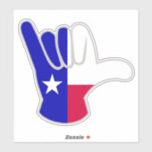 Texaanse vlag Shaka Sticker (Vel)