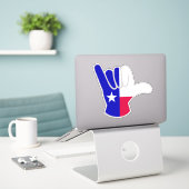 Texaanse vlag Shaka Sticker (Laptop op bureau)