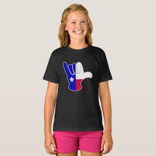 Texaanse vlag Shaka T-shirt (Voorkant volledig)