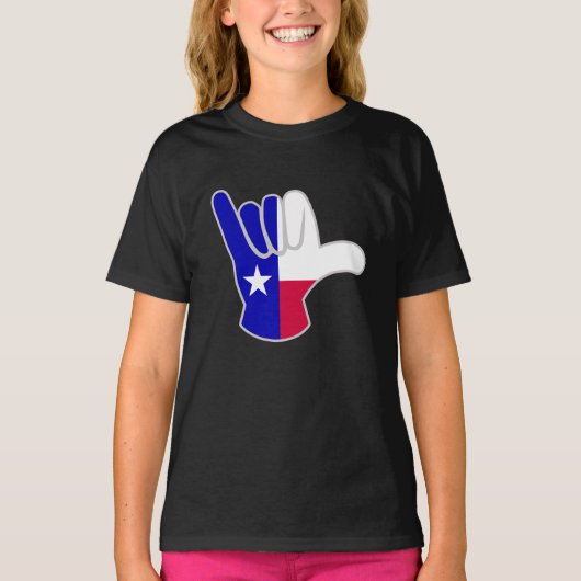 Texaanse vlag Shaka T-shirt (Voorkant)