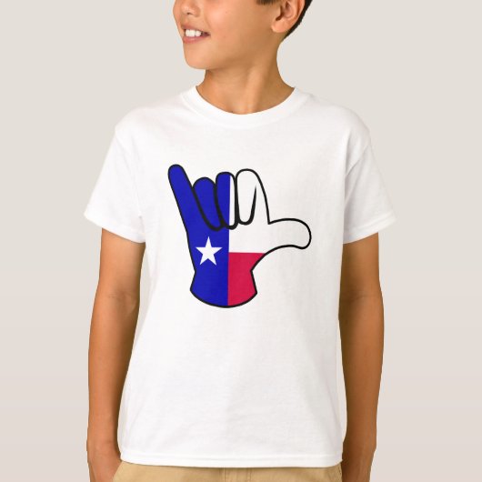 Texaanse vlag Shaka T-shirt (Voorkant)