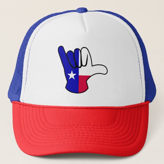 Texaanse vlag Shaka Trucker Pet (Voorkant)