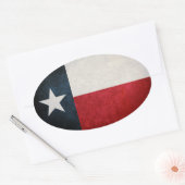 Texaanse vlag; Texaans; Ovale Sticker (Envelop)