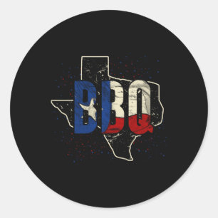 Texaanse Vlag Trots Amerikaans Cadeau Bbq Texas Ronde Sticker