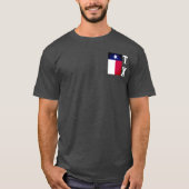 Texaanse vlag (verticaal) T-shirt (Voorkant)