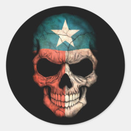 Texaanse vlaggenschedel Ronde Sticker