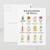 Texaanse wilde bloemen in Waterverf stijl Briefkaart (Voorkant / Achterkant)