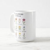 Texaanse wilde bloemen in Waterverf stijl Koffiemok (Voorkant links)