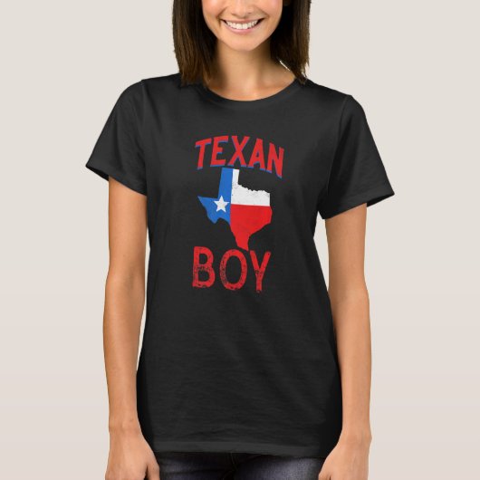 Texan Boy Proud  Texas Flag Premium T-shirt (Voorkant)