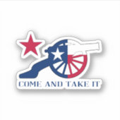 Texan Cannon komt en neemt het mee Sticker (Voorkant)