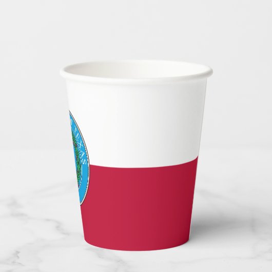 Texan Flag & Seal, Flag of Texas Papieren Bekers (Achterkant)