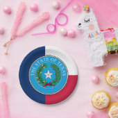 Texan Flag & Seal, Texas Papieren Bordje (Feest)
