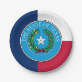 Texan Flag & Seal, Texas Papieren Bordje (Voorkant)