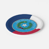 Texan Flag & Seal, Texas Papieren Bordje (Gekanteld)