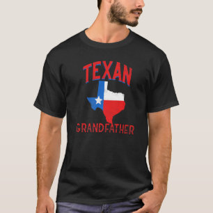 Texan Grandfather Flag Proud Texas Grandpa T-shirt