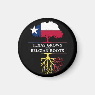 Texan Grown with Belgium Roots Magneet
