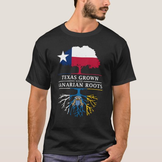 Texan Grown with Canary Island Roots T-shirt (Voorkant)