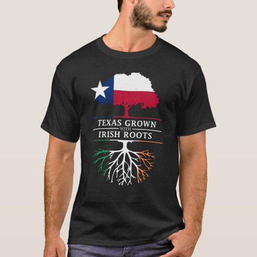 Texan Grown with Irish Roots T-shirt (Voorkant)