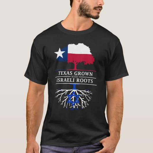 Texan Grown with Israel Roots T-shirt (Voorkant)