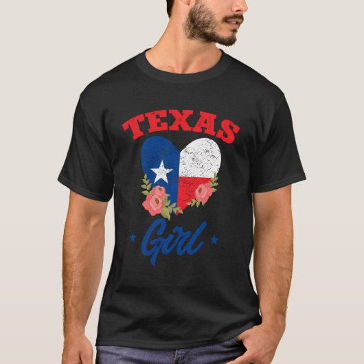Texan Lone Star State Grappig Texas Meisje T-shirt (Voorkant)