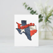 Texan Lone Star State retro flag map of Texas Briefkaart (Staand voorkant)