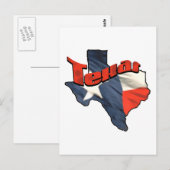 Texan Lone Star State retro flag map of Texas Briefkaart (Voorkant / Achterkant)