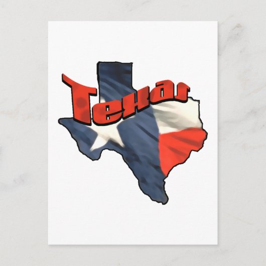 Texan Lone Star State retro flag map of Texas Briefkaart (Voorkant)