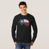 Texan Pride Outdoor Dier Texas Vlag Wildlife Arm T-shirt (Voorkant volledig)