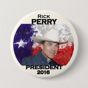 Texan Rick Perry voor President 2016 Ronde Button 7,6 Cm