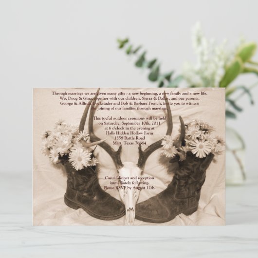 Texan Save the Date Cheap (Staand voorkant)