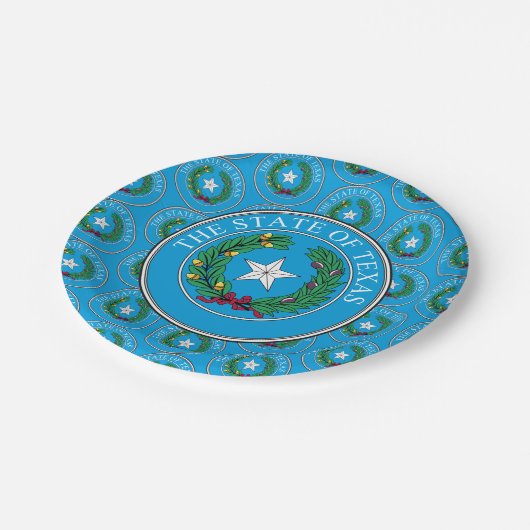 Texan Seal, Texas Papieren Bordje (Gekanteld)