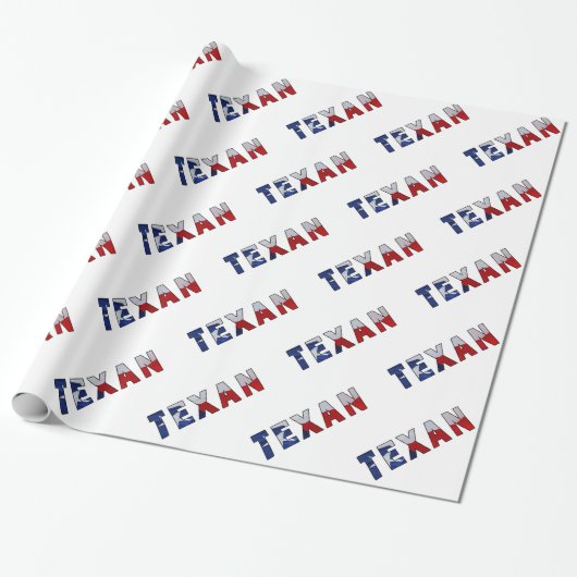 Texan Waving Flag Cadeaupapier (Uitgerold)