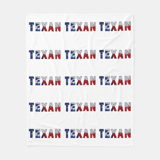 Texan Waving Flag Fleece Deken (Voorkant)