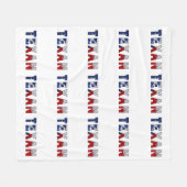 Texan Waving Flag Fleece Deken (Voorkant (Horizontaal))