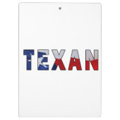 Texan Waving Flag Klembord (Achterkant)