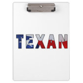 Texan Waving Flag Klembord (Voorkant)