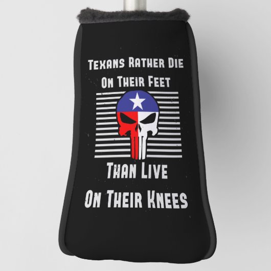 Texanen sterven liever op hun voeten golfheadcover (Draai 90)