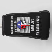 Texanen sterven liever op hun voeten golfheadcover (Voorkant)