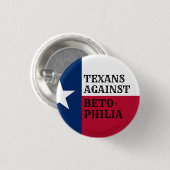 TEXANEN TEGEN BETO-PHILIA RONDE BUTTON 3,2 CM (Voorkant /achterkant)