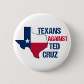 Texanen tegen Ted Cruz 2024 Ronde Button 5,7 Cm (Voorkant)