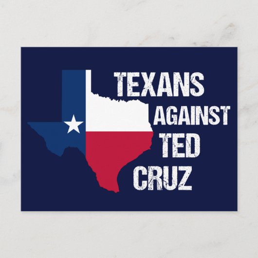Texanen tegen Ted Cruz Texas Democraat Briefkaart (Voorkant)
