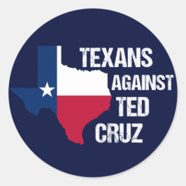 Texanen tegen Ted Cruz Texas Democraat Ronde Sticker