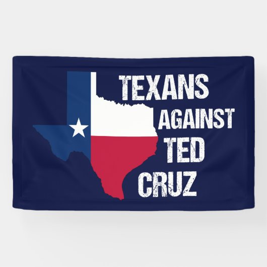 Texanen tegen Ted Cruz Texas Democraat Spandoek (Horizontaal)