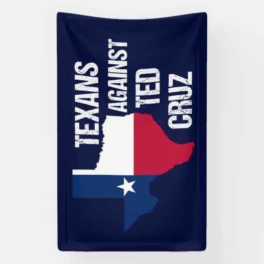 Texanen tegen Ted Cruz Texas Democraat Spandoek (Verticaal)