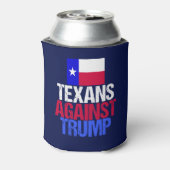 Texanen tegen Trump Blue Blikjeskoeler (Blikje Achterkant)
