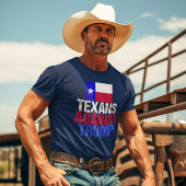 Texanen tegen Trump Blue Texas Democraat T-shirt