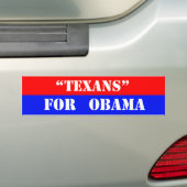 Texanen voor obama bumpersticker (Op auto)