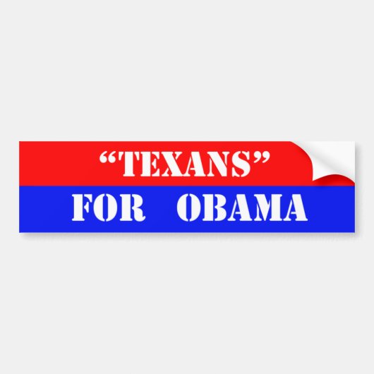 Texanen voor obama bumpersticker (Voorkant)