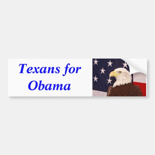 Texanen voor Obama Bumpersticker 2012 (Voorkant)