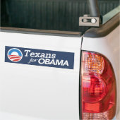 Texanen Voor Obama Bumpersticker (AANGEPASTE KLEUR (Op Truck)